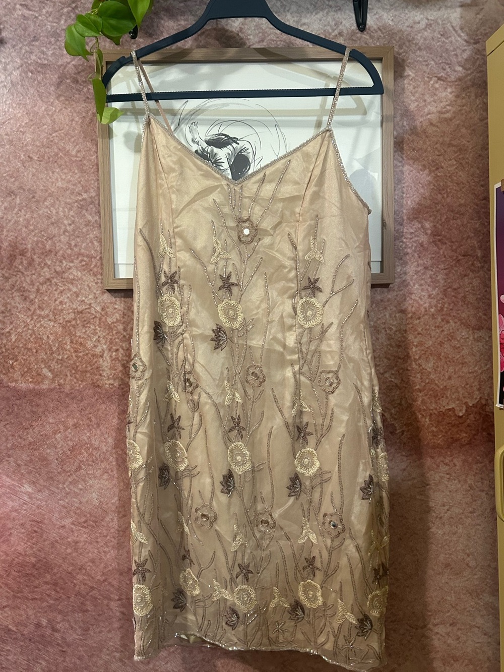 Chaney Beaded Slip Mini Dress